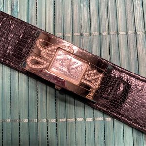 Black Snakeprint Guess Watch